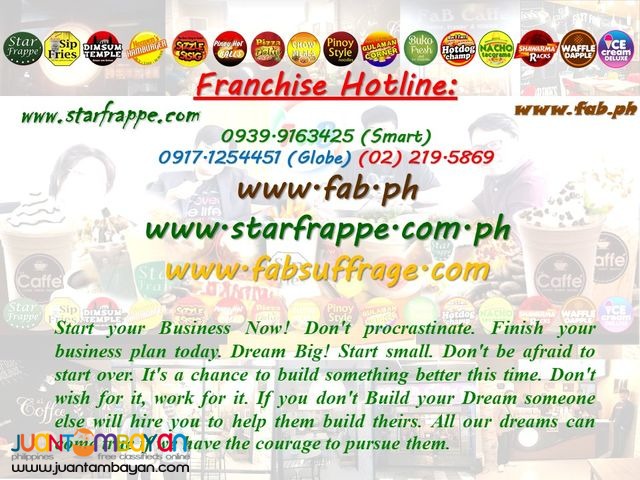 Food Cart, Frappe, Burger, Pizza, Siomai, Fries Business
