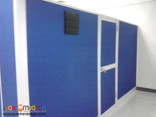 JVSG- Blue full fabric office partition 