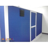 JVSG- Blue full fabric office partition 