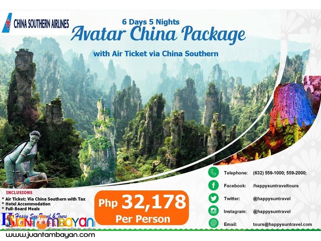 6D5N Avatar China Package with Air Ticket