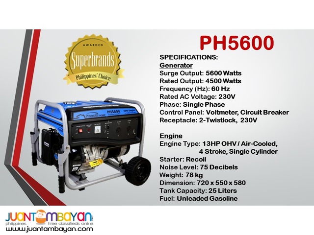 Portable Generator Home 5.6KVA
