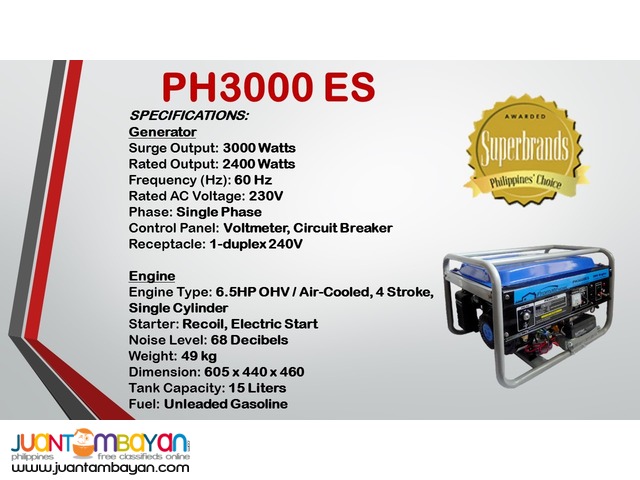 Generator for Home Electric Start