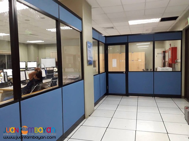 Glass top with Full fabric office partition Glass top with Full fabric office partition