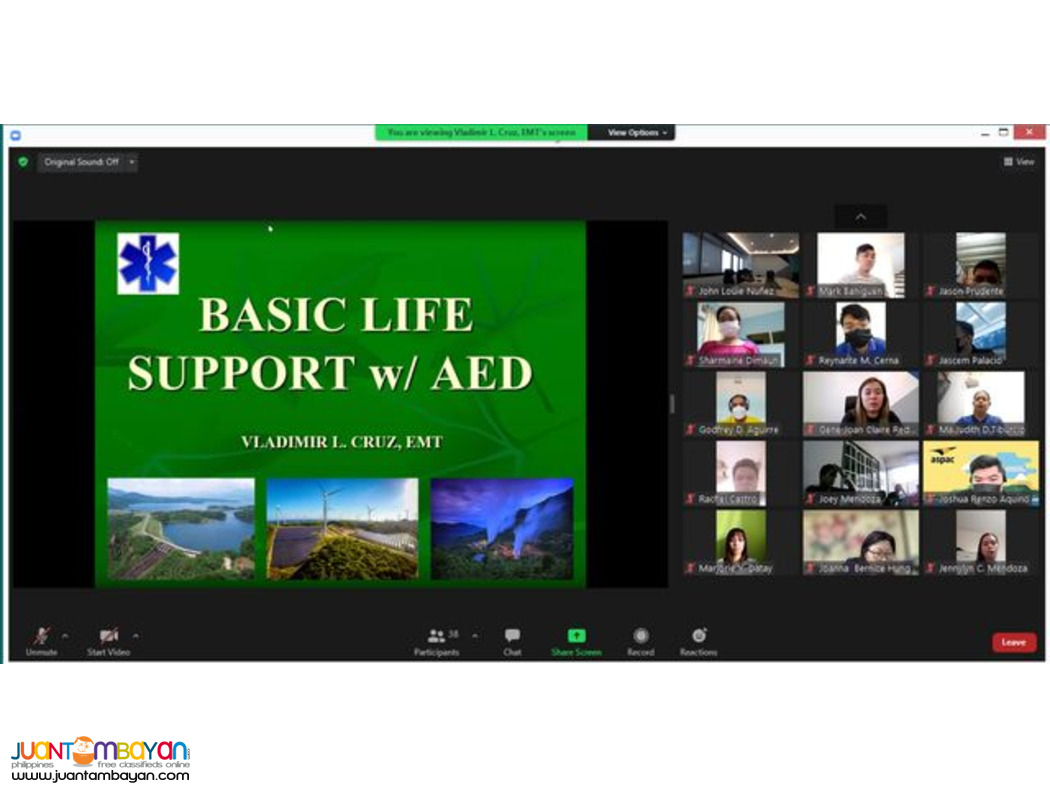 DOLE First Aid Training BLS Training DOLE First Aider Training 2 days