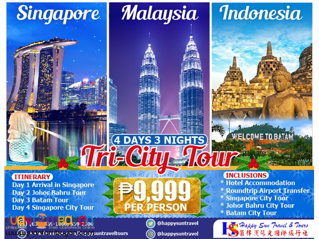 4D3N Singapore Tri-City Package (Singapore-Malaysia-Indonesia)