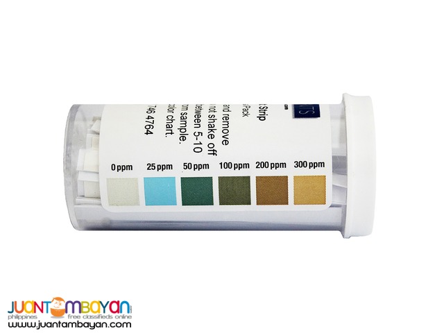 Chlorine Test Strips for Food 0 to 300 ppm