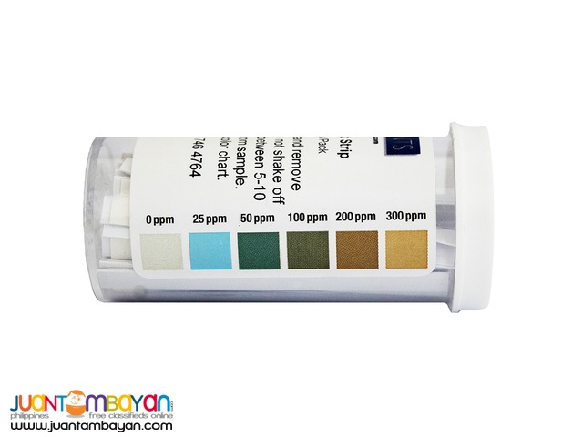 Chlorine Test Strips for Food 0 to 300 ppm Chlorine Test Strips for Food 0 to 300 ppm