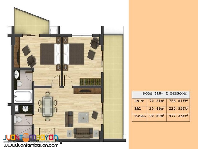 2 Berdoom Condominium For Sale in Nasacosta Resort and Residences