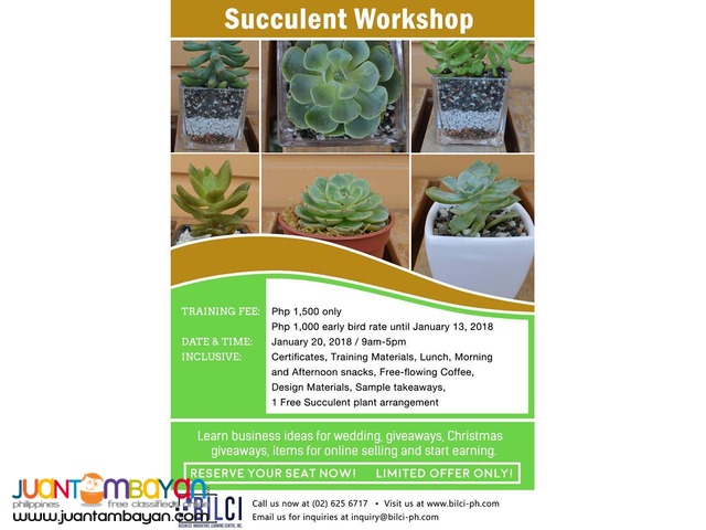 Start Your Own Succulent Plant Business Seminar Source From JuanTambayan Image Size Width 480 x Height 640 Start Your Own Succulent Plant Business Seminar - How To Start A Plant Business Philippines