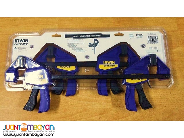 Irwin 1964748 6-inch and 12-inch Quick-Grip Clamp, 4-pack