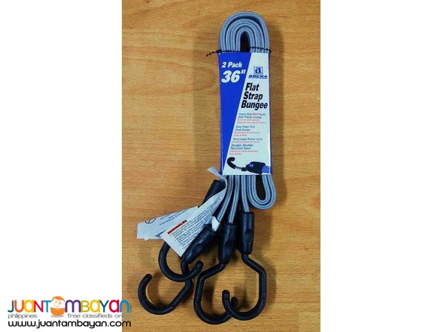 Ancra 95713 Super Duty Flat Bungee Cords Silver 36" Length 2 Pack 