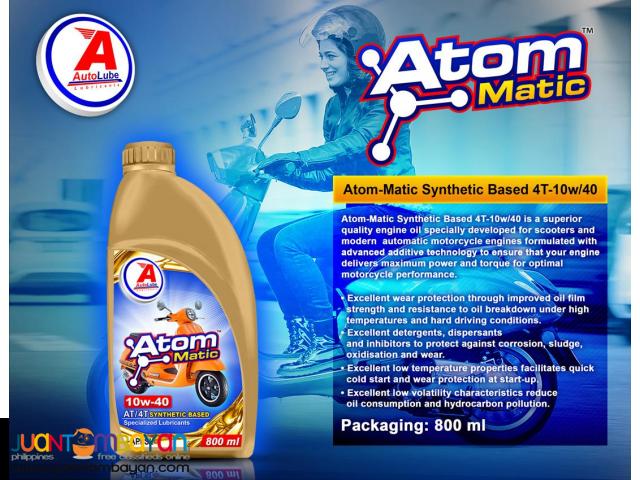 Synthetic Based Atom-Matic 4T  Motorcycle Engine Oil Lubricants