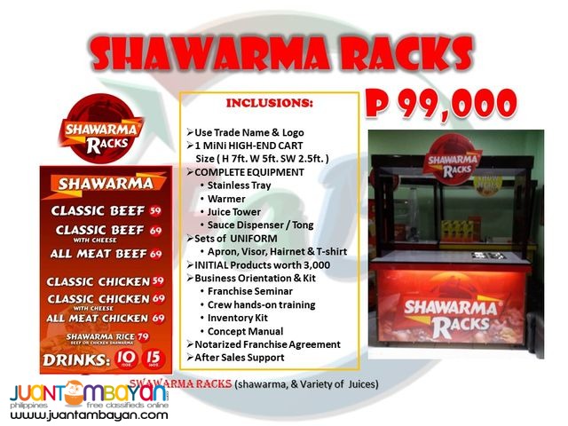 Shawarma, Nacho, Ice Cream, Hot Dog Foodcart Franchise