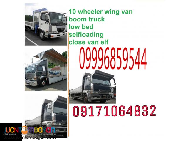 truck for rent 10 wheeler wing van