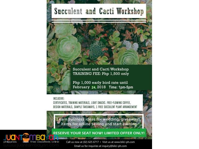 Succulent and Cacti Workshop