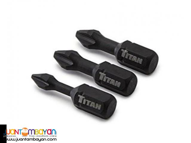 Titan Tools Schlag-Bitset - 13-teilig, SAE Sechskant - Mit Magnetischer Aufbewahrungsschiene