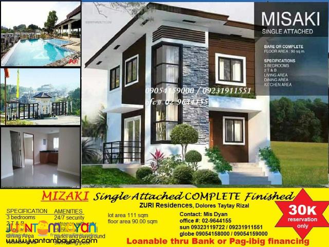 Zuri Residences Misaki Model House Sale in Taytay Bank Pagibig