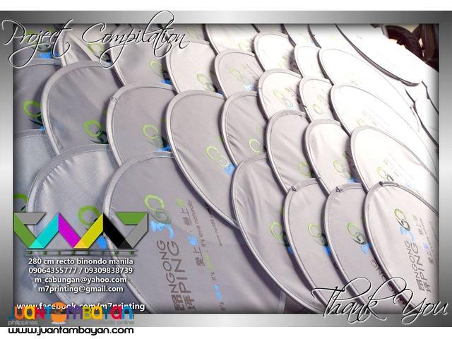 Foldable Round fan Printing Silkscreen Printing