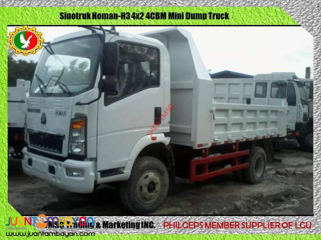 Sinotruk Homan 6Wheeler 4x4 4cbm Mini Dump Truck New