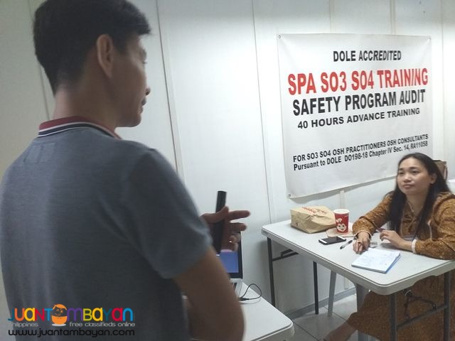 SO3 Training SPA HIRAC Training DOLE Accredited Safety Officer 3