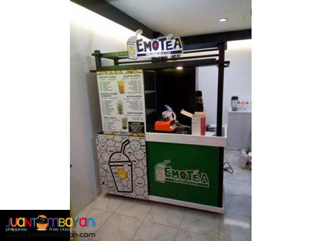 Food Cart Franchise Emotea Milk Tea Fruit Tea Iced Coffee