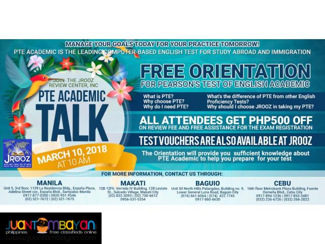 JROOZ PTE Academic Talk – March 10, 2018