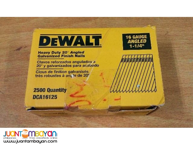 Dewalt DCA16125 1-1/4-Inch by 16 Gauge 20-Degree Finish Nail