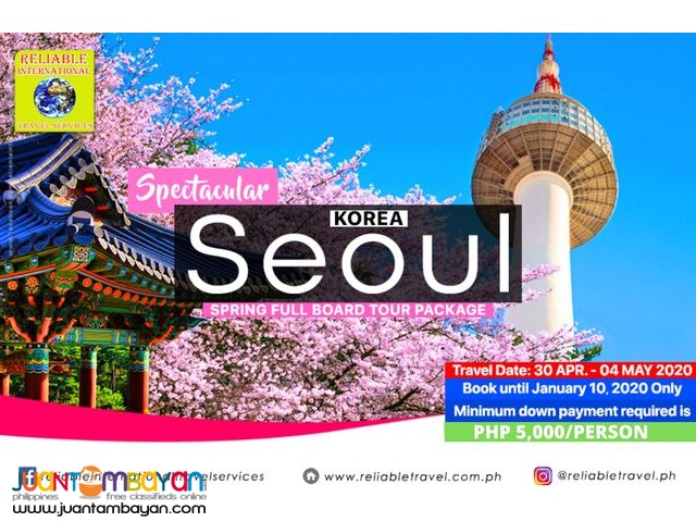 5D4N Korea All In Package + Airfare/Apr 30-May 04, 2020