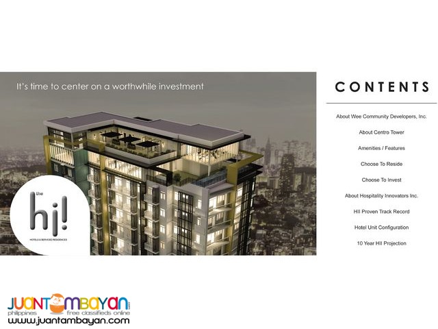 2 BEDROOMS FOR SALE IN CUBAO CENTRO TOWER IN QUEZON CITY