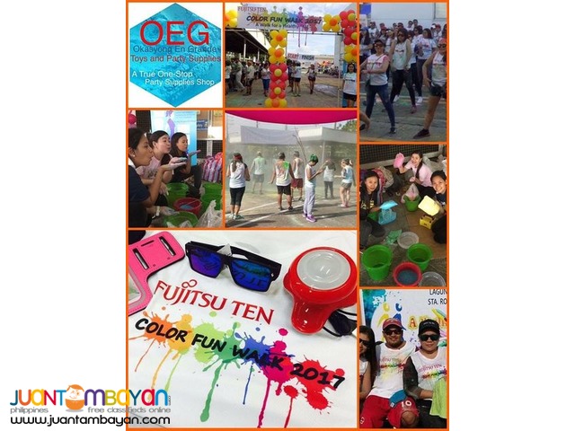 holi powder for funrun and prenup on hand 