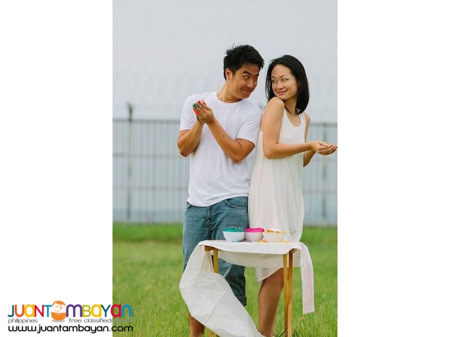 holi powder for funrun and prenup on hand 