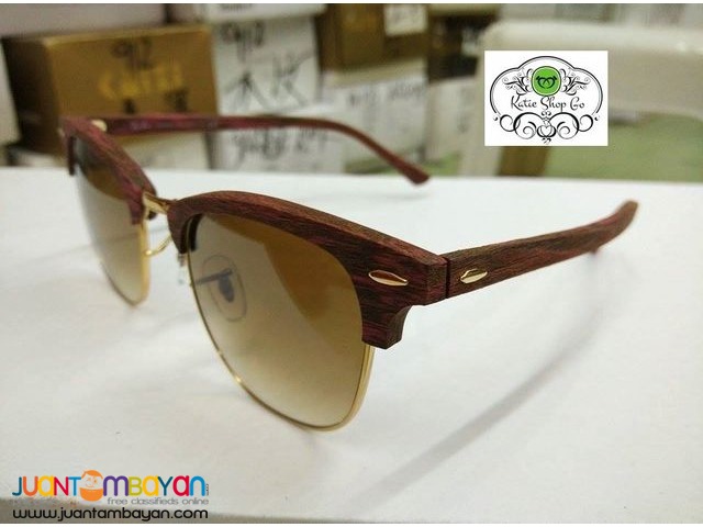 RAY BAN CLUBMASTER RB3016 WOODEN FRAME - RAY BAN SUNGLASSES