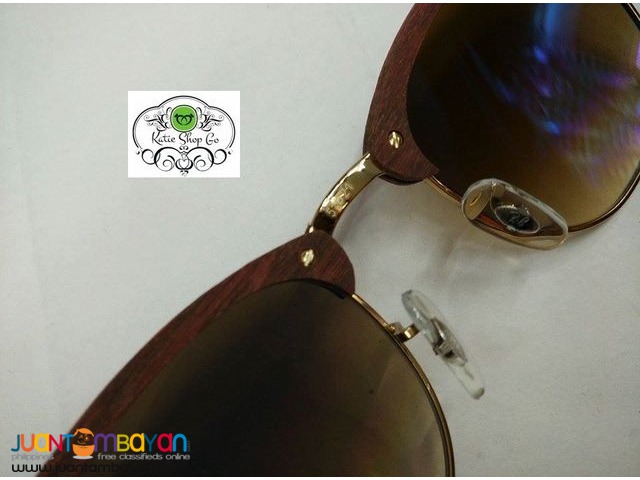RAY BAN CLUBMASTER RB3016 WOODEN FRAME - RAY BAN SUNGLASSES