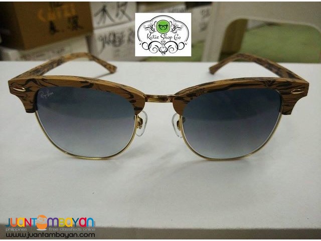RAY BAN CLUBMASTER RB3016 WOODEN FRAME - RAY BAN SUNGLASSES