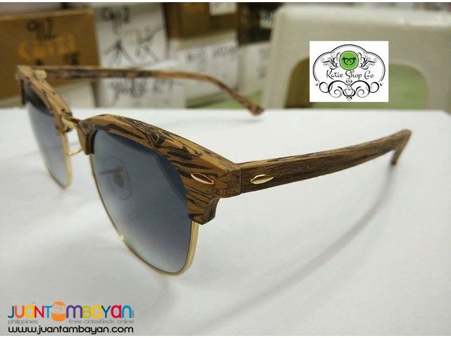 RAY BAN CLUBMASTER RB3016 WOODEN FRAME - RAY BAN SUNGLASSES