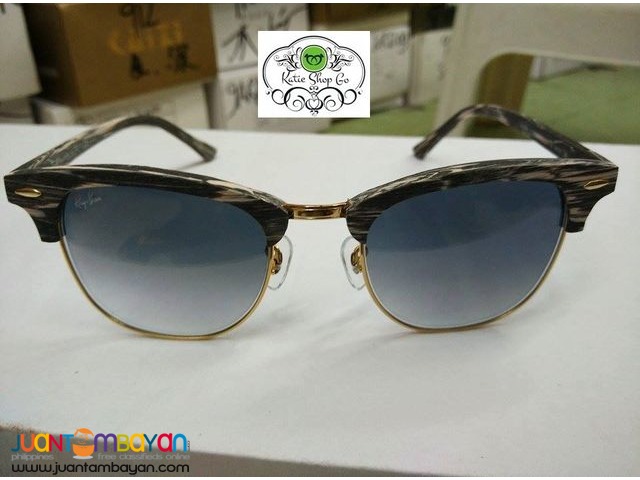 RAY BAN CLUBMASTER RB3016 WOODEN FRAME - RAY BAN SUNGLASSES