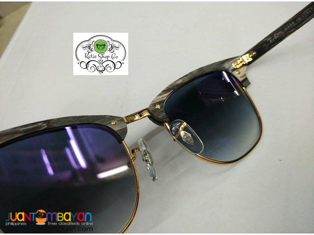 RAY BAN CLUBMASTER RB3016 WOODEN FRAME - RAY BAN SUNGLASSES