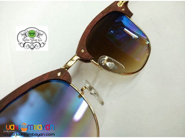 RAY BAN CLUBMASTER RB3016 WOODEN FRAME - RAY BAN SUNGLASSES