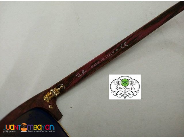 RAY BAN CLUBMASTER RB3016 WOODEN FRAME - RAY BAN SUNGLASSES