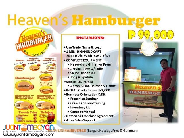 Heaven's Hamburger Franchising Cart 0939-9163425/0917-1254451