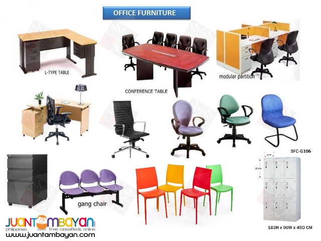 )) Computer Desk.Chairs.Cabinet *Office Partition-Furniture