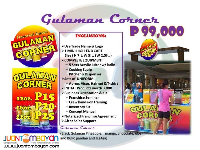 Palamig Business: Gulaman Corner Franchising Cart