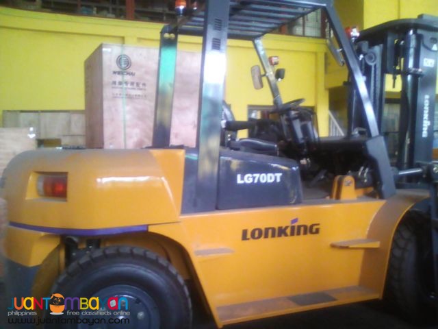 Brand New! Lonking LG70DT Diesel Forklift 7 Tons