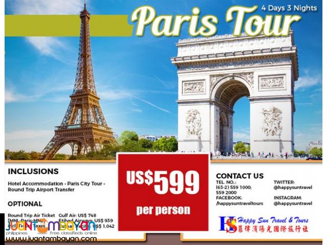 4D3N Paris Tour Package