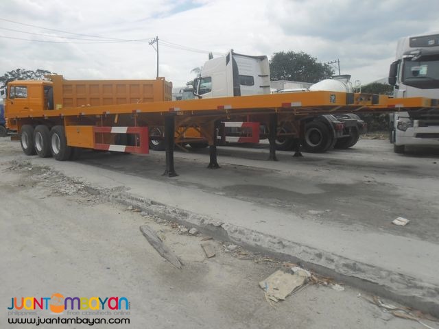 40ft Tri-Axle Flatbed Semi-Trailer (12 lock) 45Tons Capacity