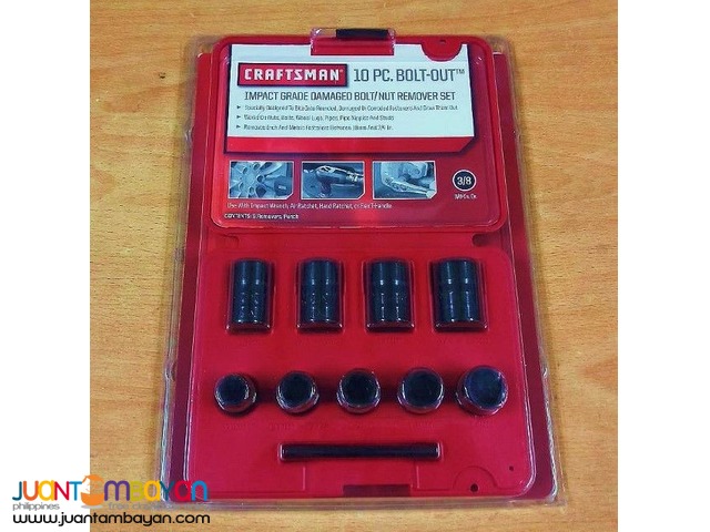 Craftsman 10 Piece Impact Grade Damaged Bolt Nut Remover Set Pasay Craftsman 10 Piece Impact Grade Damaged Bolt Nut Remover Set Pasay