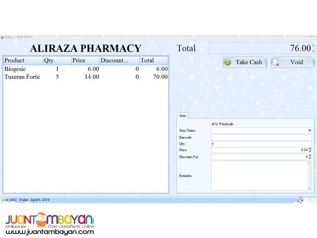 POS with Inventory System/Software for Pharmacy