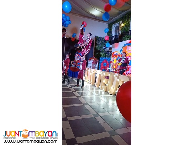 Circus, party, performers, acrobatics show
