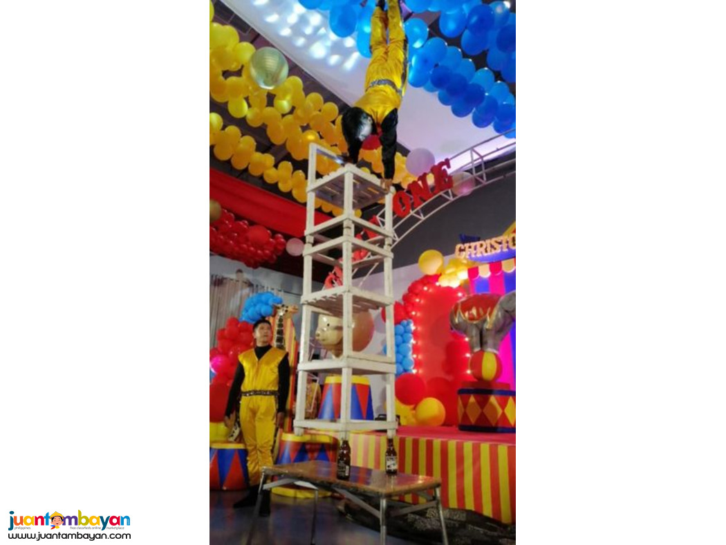 Circus, party, performers, acrobatics show
