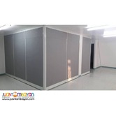 Floor to Ceiling Office Partition Gray